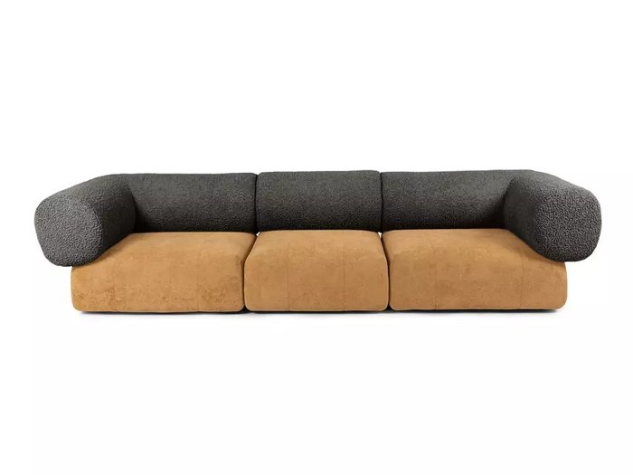 Модульный диван Trevi коричнево-черного цвета - купить Прямые диваны по цене 185610.0