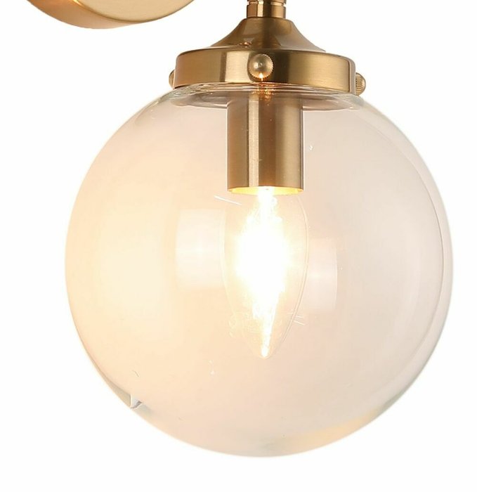 Настенный светильник Lampady латунного цвета - лучшие Бра и настенные светильники в INMYROOM