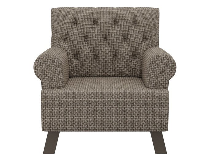 Кресло Хилтон бежево-коричневого цвета - купить Интерьерные кресла по цене 21990.0
