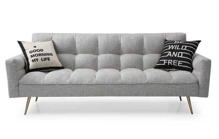 Диван-кровать Madrid светло-серого цвета - купить Прямые диваны по цене 46767.0