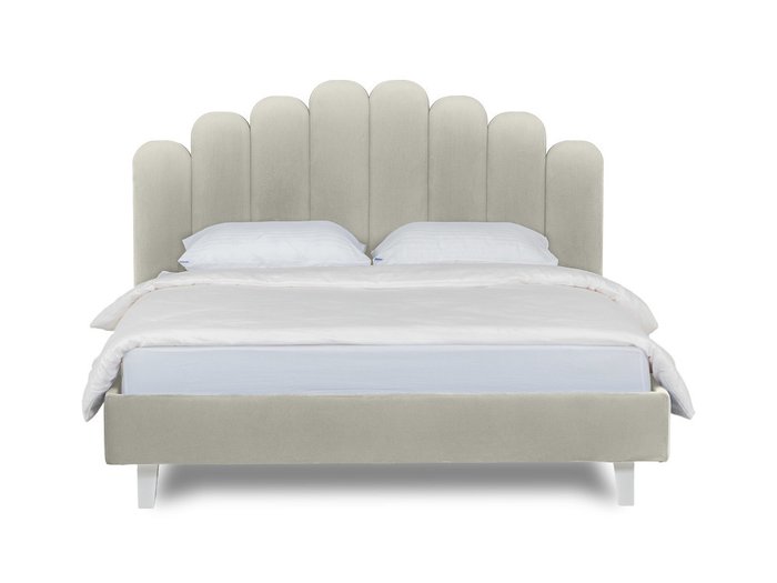 Кровать Queen Sharlotta L 160х200 серо-бежевого цвета 