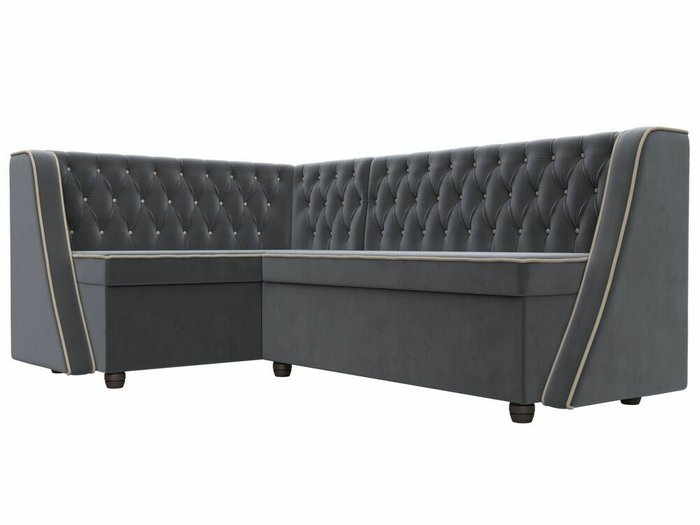 Кухонный угловой диван Лофт серого цвета левый угол - лучшие Угловые диваны в INMYROOM