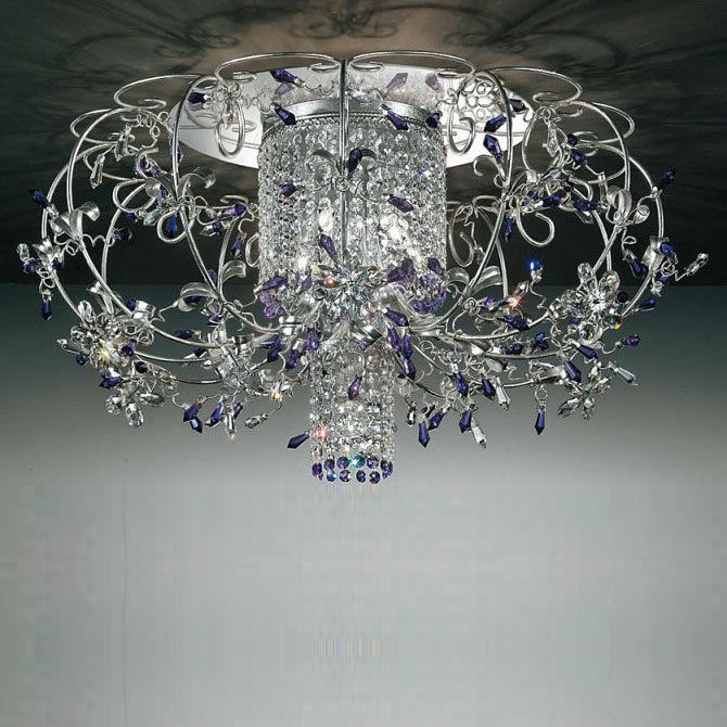 Потолочный светильник  MM Lampadari "Luxury" с декоративным плафоном из хрусталя  - купить Потолочные люстры по цене 267950.0