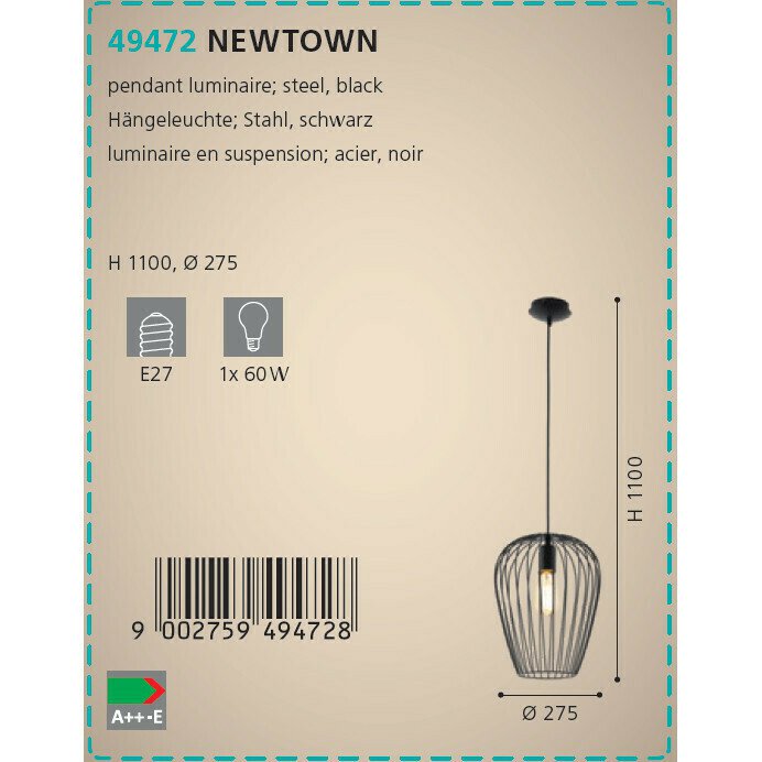 Подвесной светильник Eglo Newtown - лучшие Подвесные светильники в INMYROOM