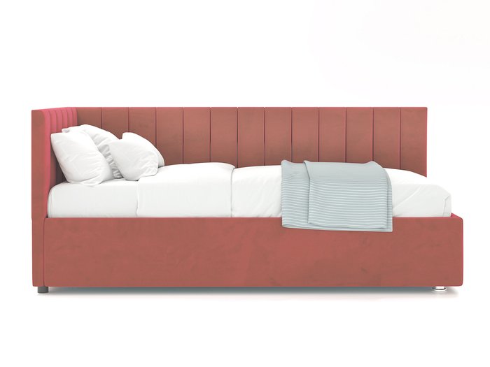 Кровать Negga Mellisa 90х200 красно-розового цвета с подъемным механизмом левая - купить Кровати для спальни по цене 49200.0