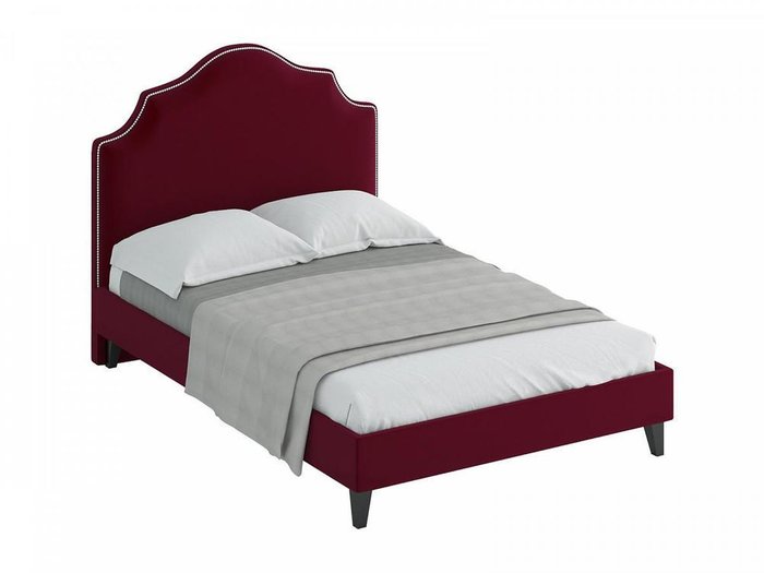 Кровать Queen Victoria бордового цвета 140x200