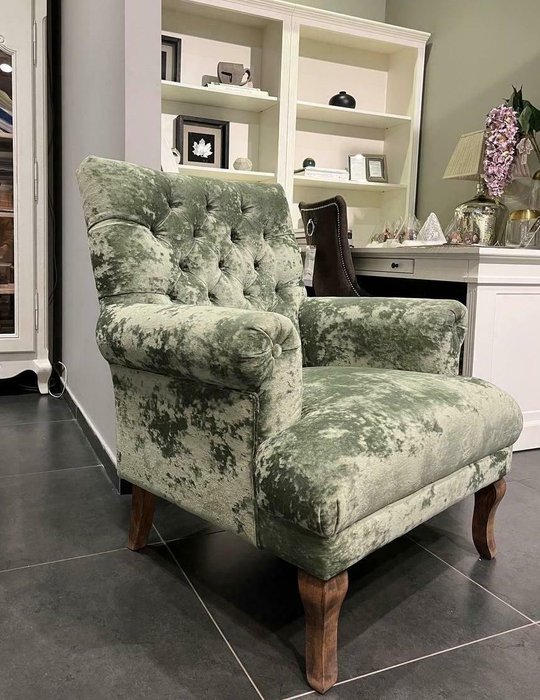 Кресло Кембридж оливкового цвета - купить Интерьерные кресла по цене 86700.0