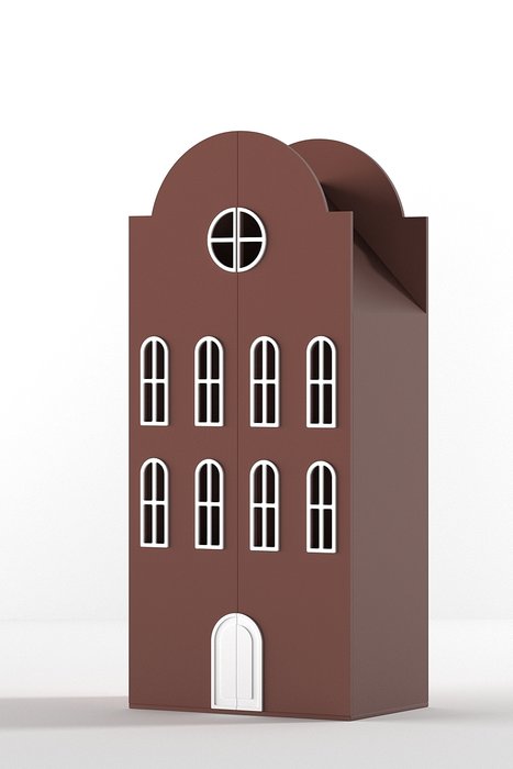 Двойной шкаф-домик Рига Medium коричневого цвета - купить Детские шкафы по цене 82290.0