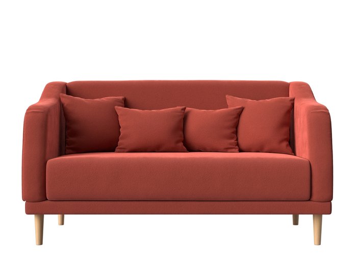 Прямой диван Киото кораллового цвета - купить Прямые диваны по цене 30999.0