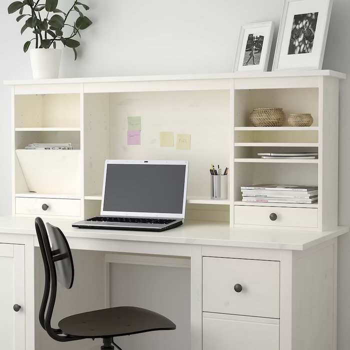 Дополнительный модуль стола Hemnes белого цвета - купить Полки по цене 19990.0 Дополнительный модуль стола Hemnes белого цвета - купить Полки по цене 19990.0