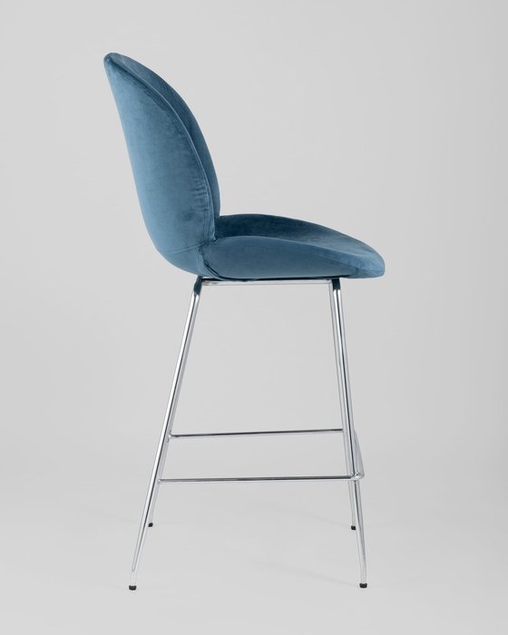 Стул полубарный Beetle синего цвета - лучшие Барные стулья в INMYROOM