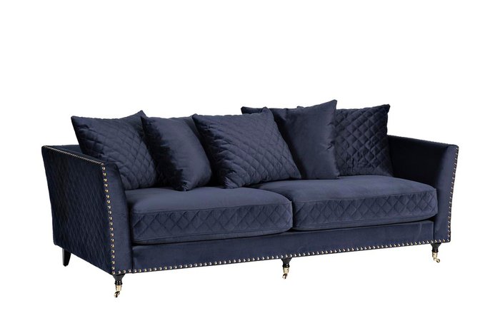 Диван Sorrento темно-синего цвета - купить Прямые диваны по цене 146200.0