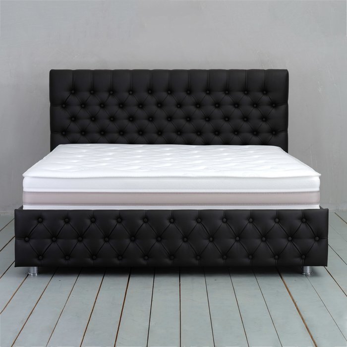 Кровать Купол с подъемным механизмом в коричневой экокоже 180х200 - купить Кровати для спальни по цене 30990.0