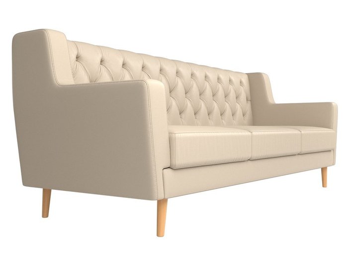 Диван Брайтон Люкс бежевого цвета (экокожа) - лучшие Прямые диваны в INMYROOM