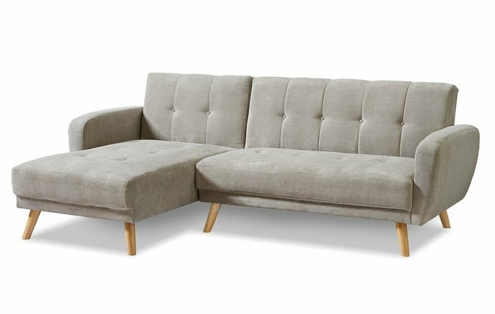 Угловой диван-кровать Christy серо-бежевого цвета - лучшие Угловые диваны в INMYROOM