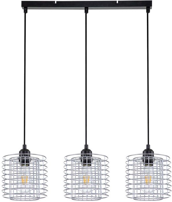 Подвесной светильник 10190/3S E27*40W Escada GRID Chrome - купить Подвесные светильники по цене 2700 Подвесной светильник 10190/3S E27*40W Escada GRID Chrome - купить Подвесные светильники по цене 2700
