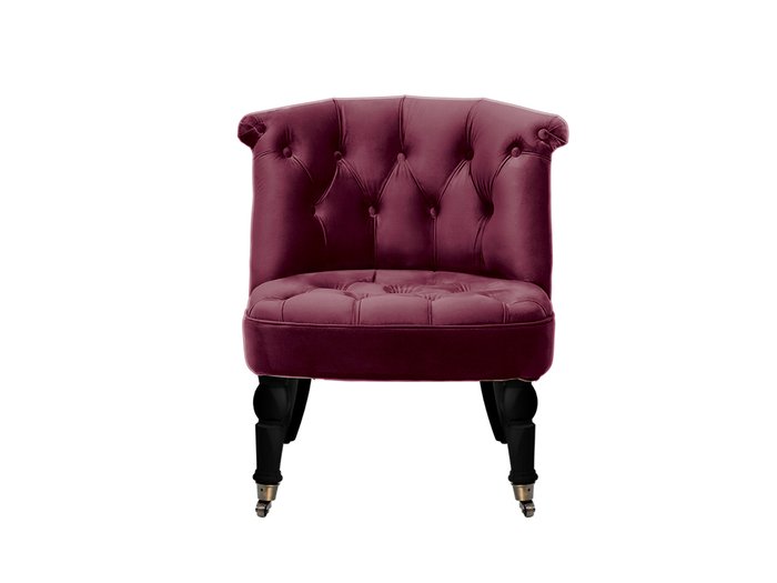 Кресло Visconte бордового цвета на черных ножках - купить Интерьерные кресла по цене 29250.0