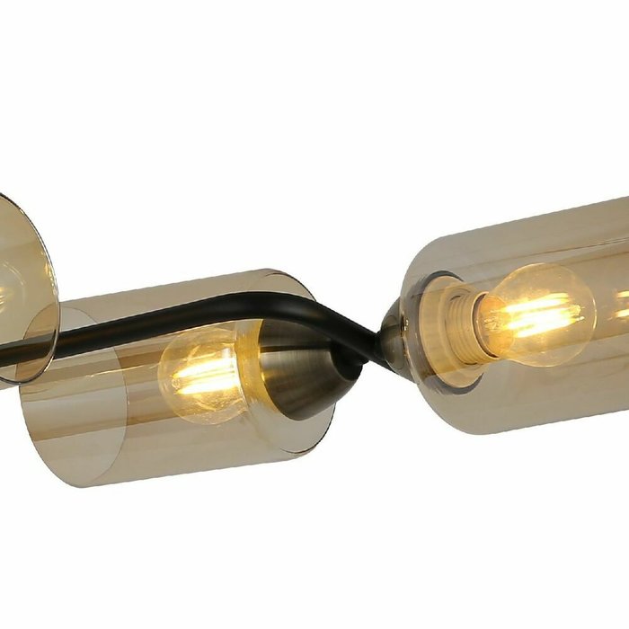 Потолочная люстра IL8148-6COU-79 BK BR (стекло, цвет коричневый) - лучшие Потолочные люстры в INMYROOM