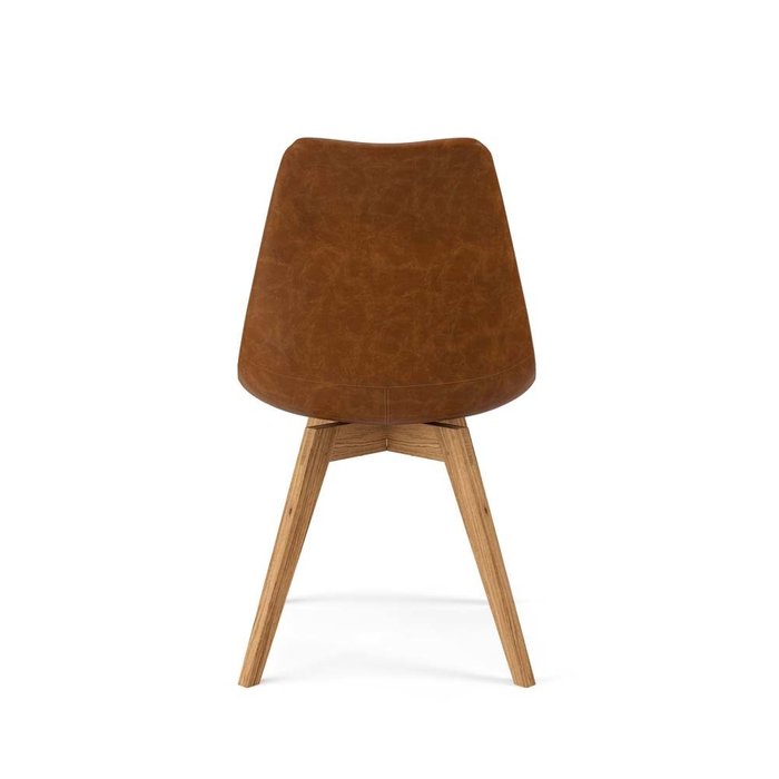 Стул Gina Bess коричневого цвета (экокожа) - лучшие Обеденные стулья в INMYROOM