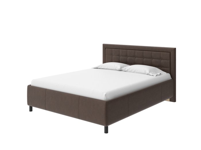 Кровать Como Veda 2 180х190 темно-коричневого цвета (рогожка)
