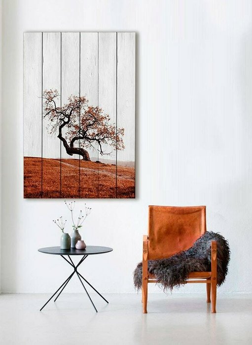 Картина на дереве Красное дерево 40х60 см - купить Картины по цене 6990.0