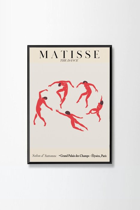 Постер Matisse the dance 40x60 в раме черного цвета Постер Matisse the dance 40x60 в раме черного цвета