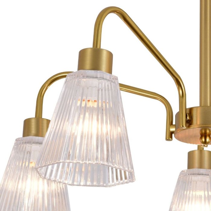 Люстра на штанге Berzelia ES0000028 (стекло, цвет прозрачный) - лучшие Подвесные люстры в INMYROOM