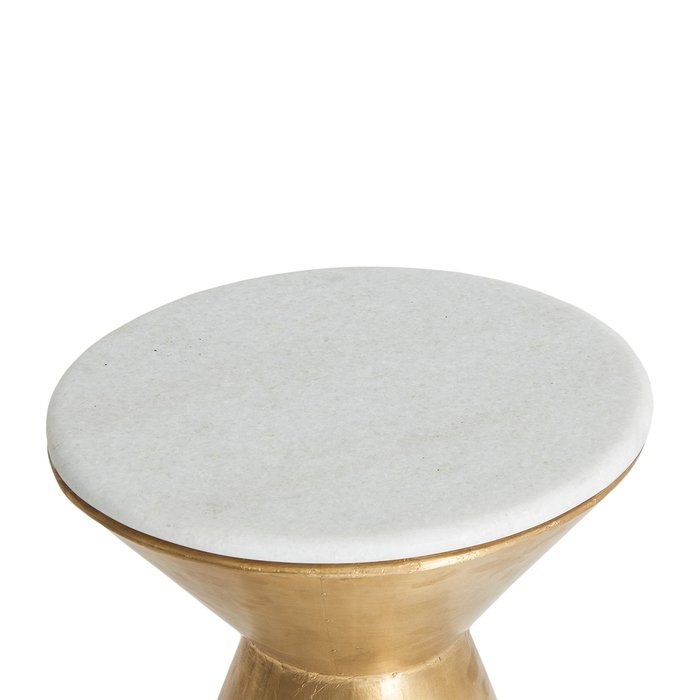 Кофейный столик Wolen бело-золотого цвета  - купить Кофейные столики по цене 59990.0