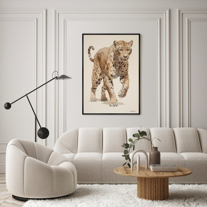 Репродукция картины Leopards hunt, No 1, 2024г. - лучшие Картины в INMYROOM