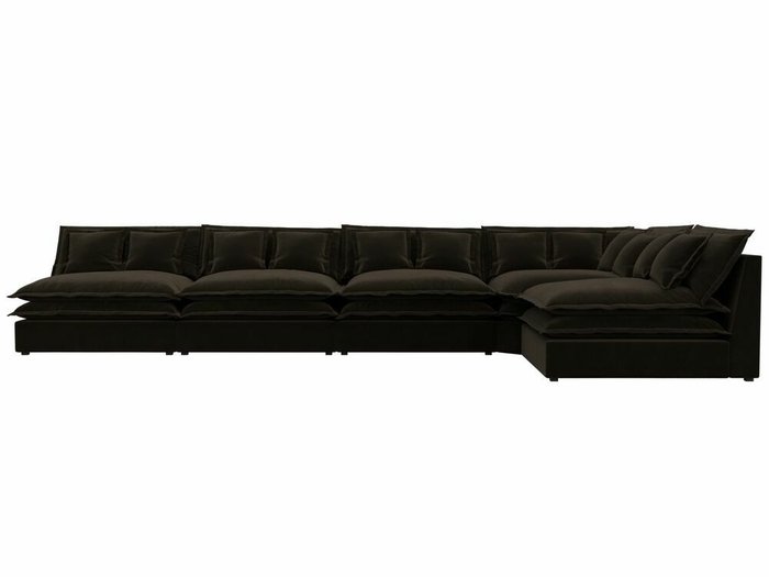 Угловой диван Лига 040 Лонг темно-коричневого цвета правый угол - купить Угловые диваны по цене 110999.0