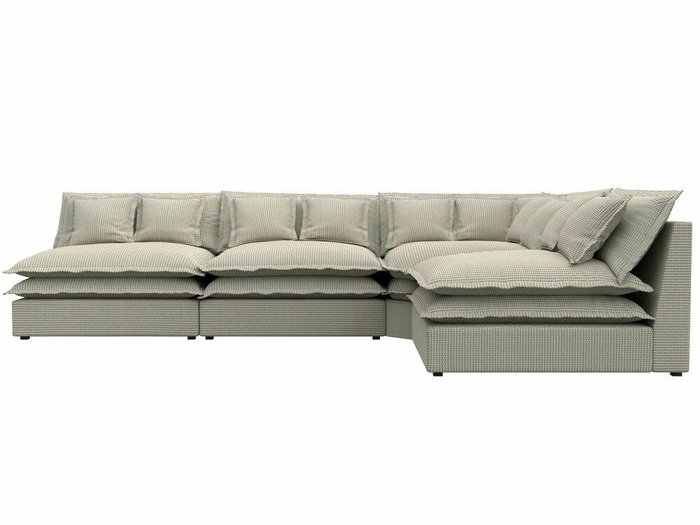 Угловой диван Лига 040 серо-бежевого цвета правый угол - купить Угловые диваны по цене 91999.0