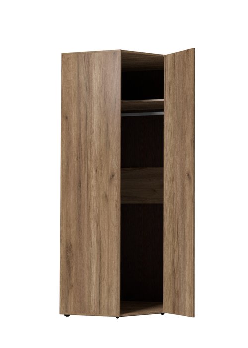 Шкаф угловой Монако коричневого цвета - купить Шкафы распашные по цене 15163.0