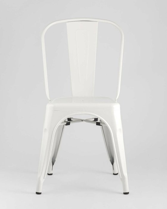 Стул Tolix матового белого цвета - лучшие Обеденные стулья в INMYROOM