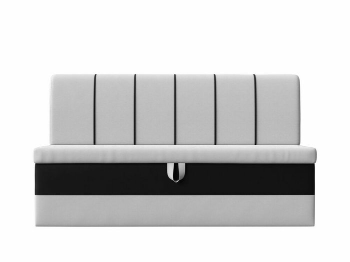 Диван-кровать Энигма бело-черного цвета (экокожа) - купить Прямые диваны по цене 32999.0