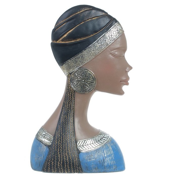 Фигурка декоративная Африканка голубого цвета