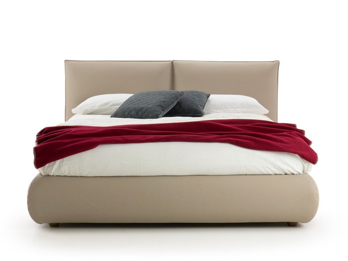 Двуспальная кровать Аида бежевого цвета 160х200