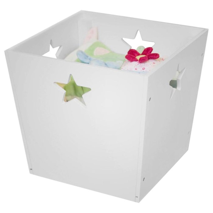 Ящик для хранения игрушек Маленькая звезда белого цвета