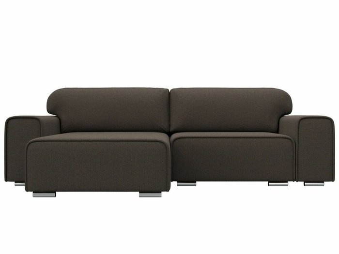Угловой диван-кровать Лига 029 коричневого цвета левый угол - купить Угловые диваны по цене 63999.0