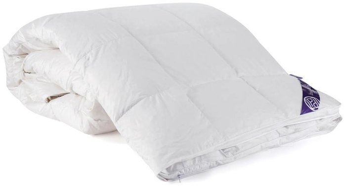 Пуховое одеяло Жозефина 140х205 белого цвета