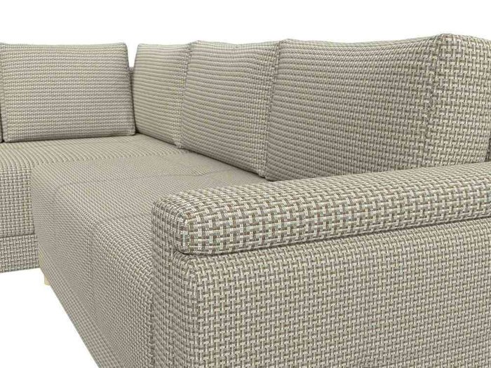 Угловой диван-кровать Лига 024 серо-бежевого цвета левый угол - лучшие Угловые диваны в INMYROOM