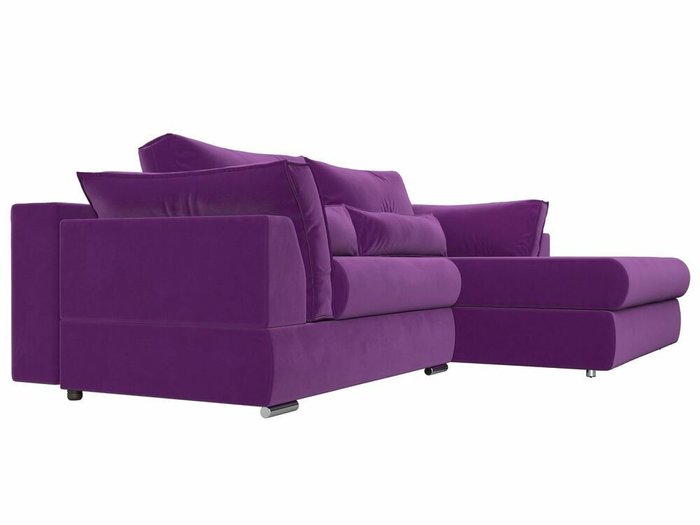 Угловой диван-кровать Пекин фиолетового цвета угол правый - лучшие Угловые диваны в INMYROOM