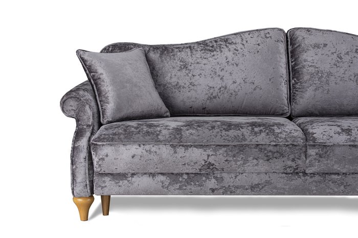 Прямой диван-кровать Бьюти Премиум серого цвета - купить Прямые диваны по цене 128520.0