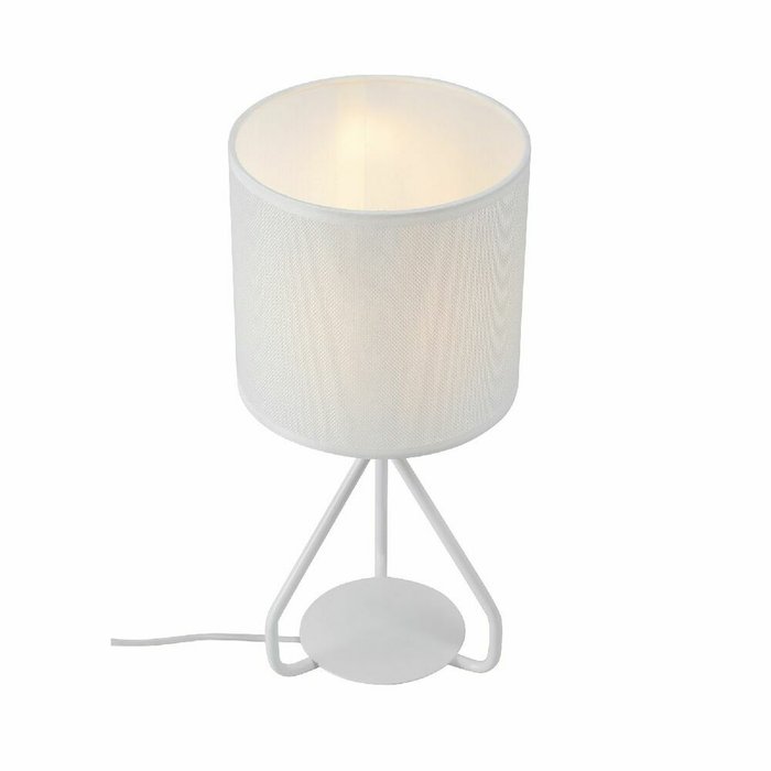 Настольная лампа V2899-0/1L (ткань, цвет белый) - купить Настольные лампы по цене 3494.0