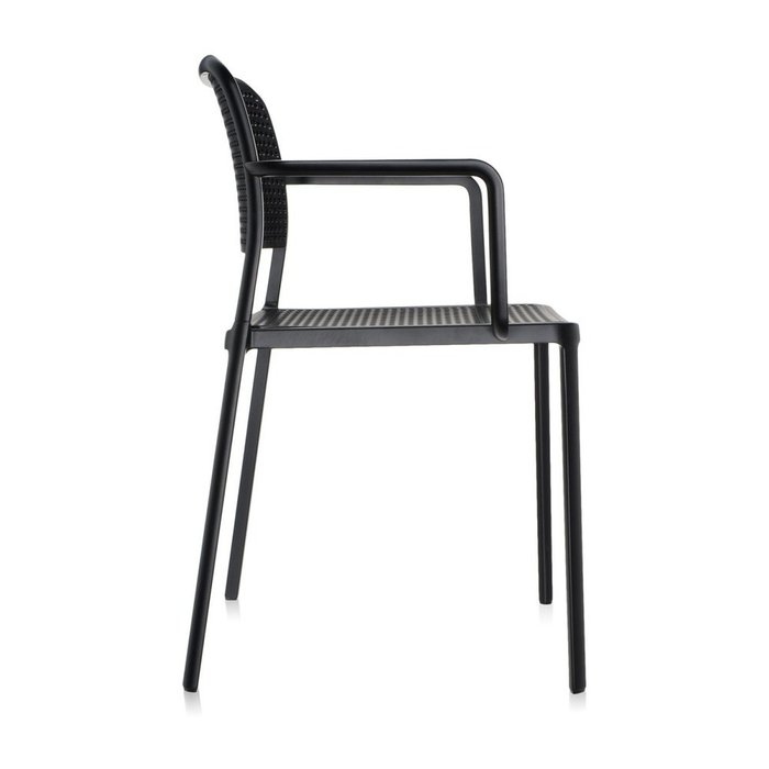 Стул Audrey черного цвета с подлокотниками  - лучшие Обеденные стулья в INMYROOM