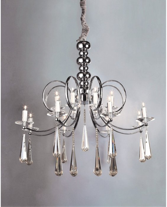 Хрустальная подвесная люстра Lumina Deco FOLLIO LDP 6078-16 - лучшие Подвесные люстры в INMYROOM