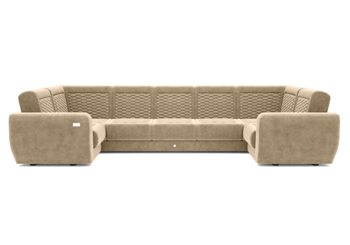 Модульный диван-кровать темно-бежевого цвета
