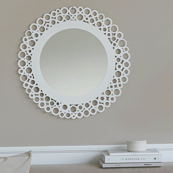 Настенное Зеркало Como белого цвета - лучшие Настенные зеркала в INMYROOM