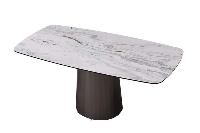 Обеденный стол серого цвета с керамической столешницей  - лучшие Обеденные столы в INMYROOM