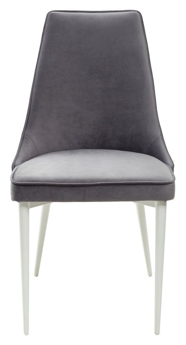 Стул Nepal серого цвета с белыми ножками - купить Обеденные стулья по цене 7000.0