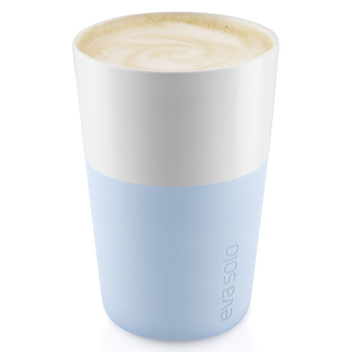 Набор из двух чашек для латте бело-голубого цвета - купить Для чая и кофе по цене 3300.0